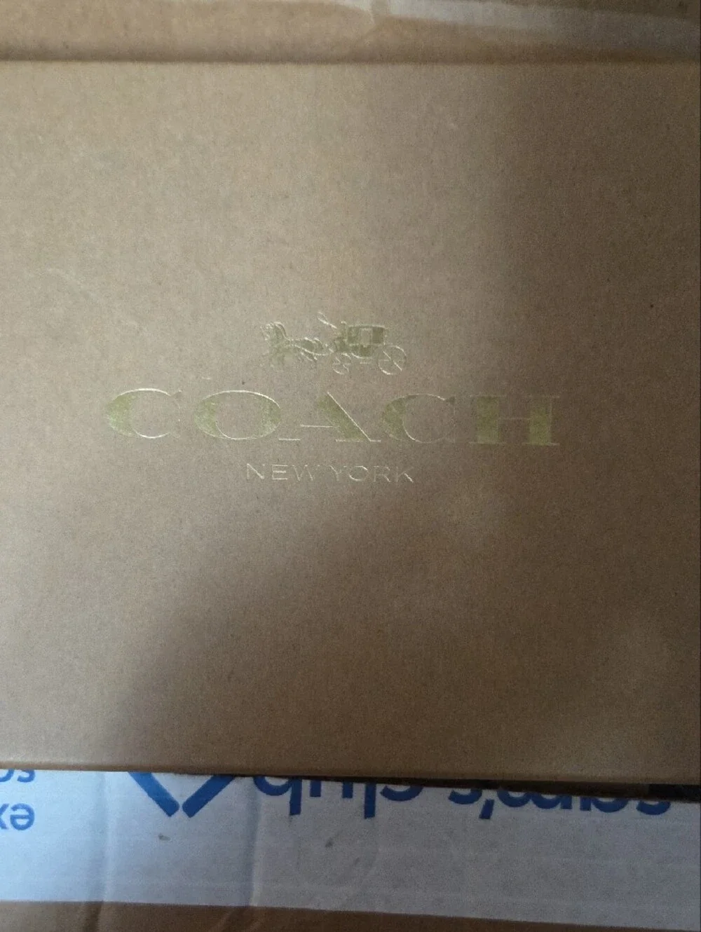 Coach Black Canvas Zip Pouch with Snowman Print